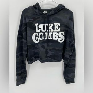 Luke Combs Cropped Camo Hoodie